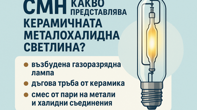 CMH КАКВО ПРЕДСТАВЛЯВА КЕРАМИЧНАТА МЕТАЛОХАЛИДНА СВЕТЛИНА?