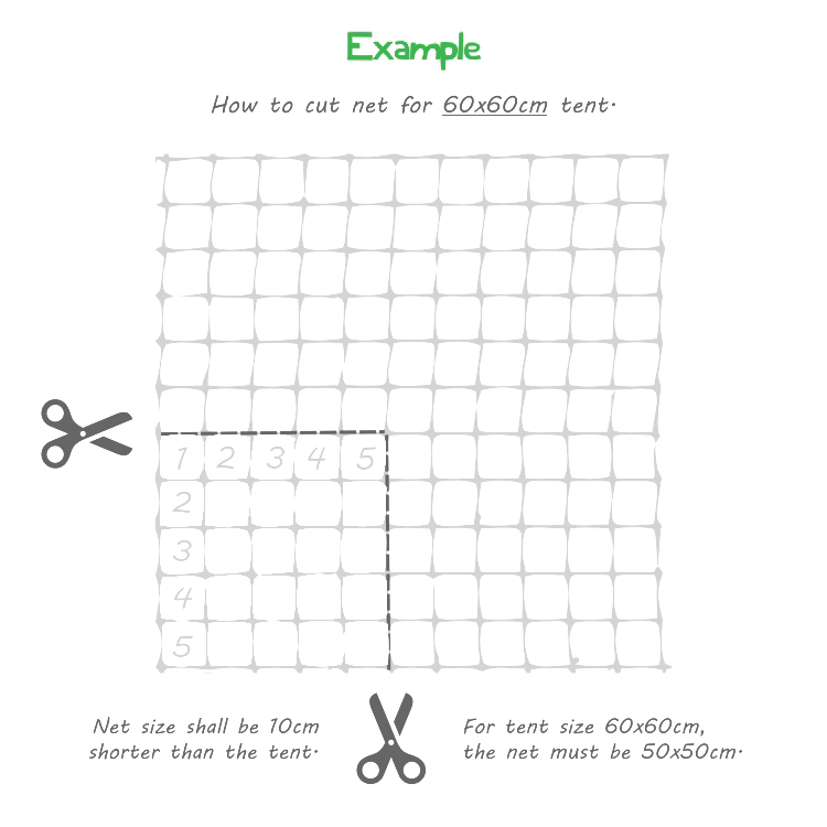 Опорна растителна мрежа Gronest 120x120cm (Ø15-18mm)