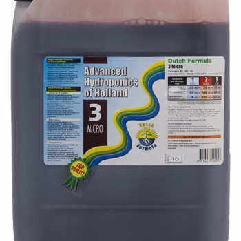 Advanced Hydroponics Dutch Formula 3 Micro 10L