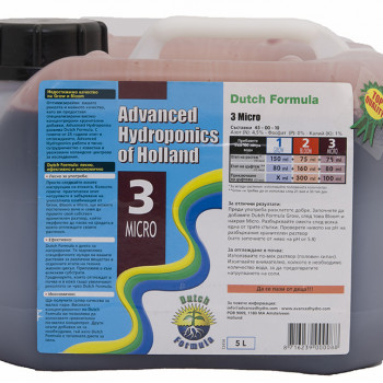 Advanced Hydroponics Dutch Formula 3 Micro 5L
