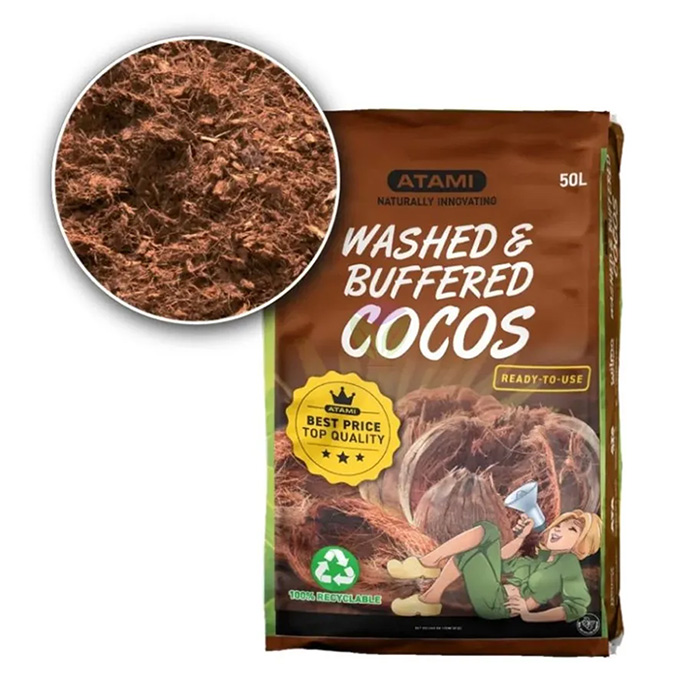 Кокос Atami Washed & Buffered Cocos 50L