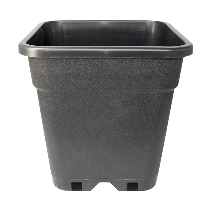 Черна Квадратна Саксия 14L