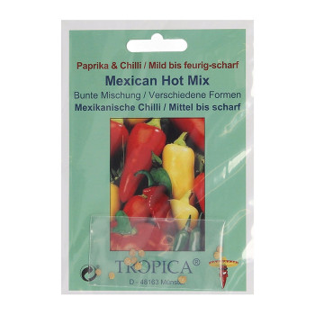 Семена Чили "Мексикански Лют Микс" (Capsicum chinense)