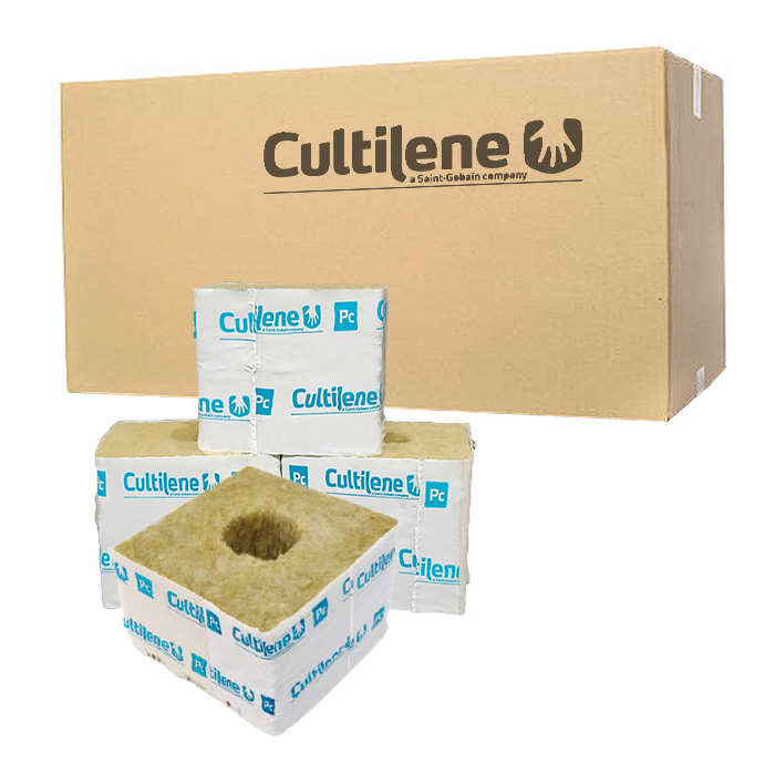 Cultilene 10x10x6,5cm, Ø40/35mm kубчета за покълване от каменна вата (276 бр./Кутия)