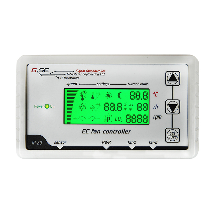 EC вентилаторен контролер LCD (за 2 вентилатора)