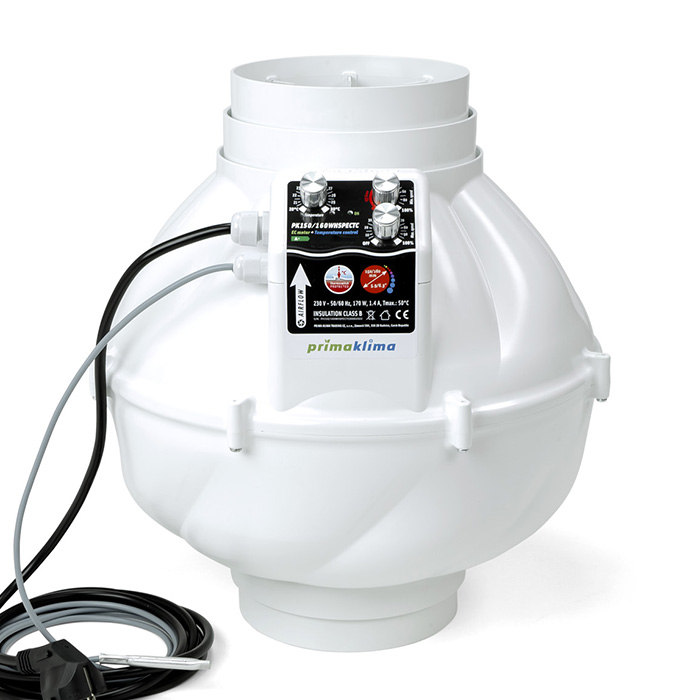 EC Вентилатор PK150/160WHSP-ECTC с контролер на темп. Ø150/160mm 1400m3/h