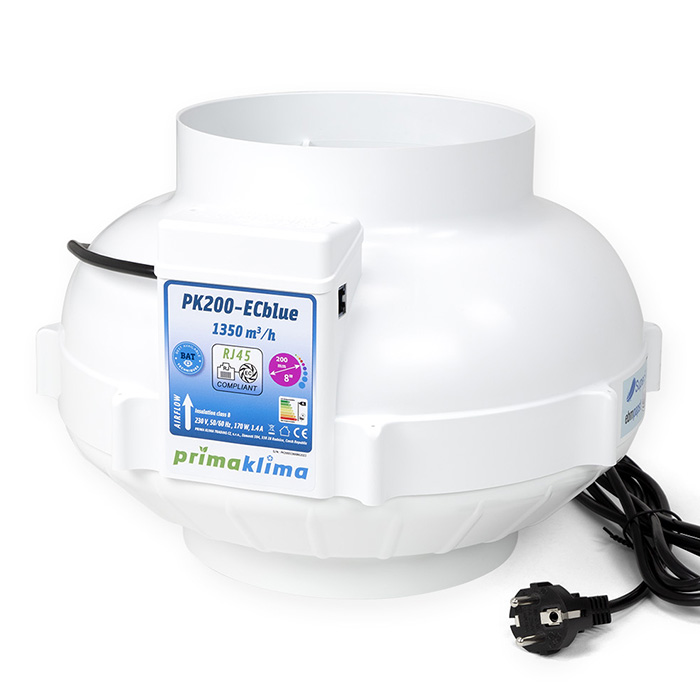 EC Вентилатор PK200-ECblue Ø200mm 1350m3/h