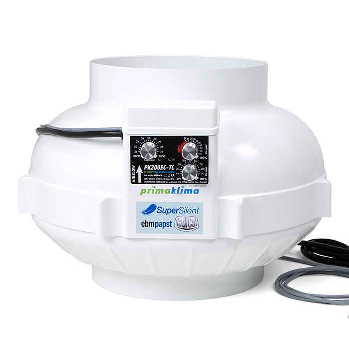 EC Вентилатор PK200EC-TC с контролер на темп. Ø200mm 1350m3/h