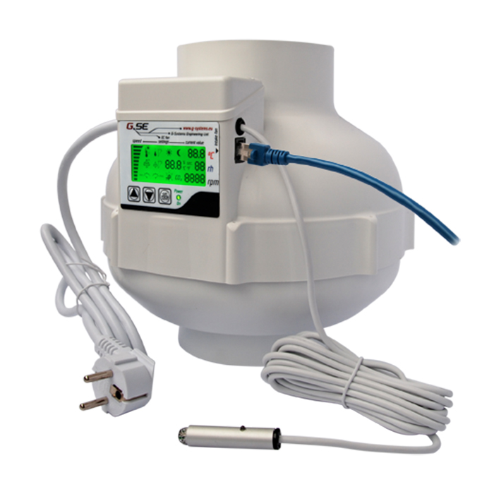 EC Вентилатор с вграден LCD контролер 125mm/800m3/h