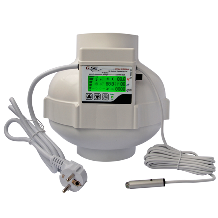 EC Вентилатор с вграден LCD контролер 125mm/800m3/h