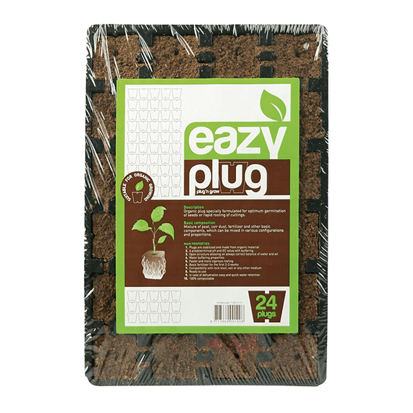 Eazy Plug 24 бр. Кубчета за покълване  от торф, Тарелка