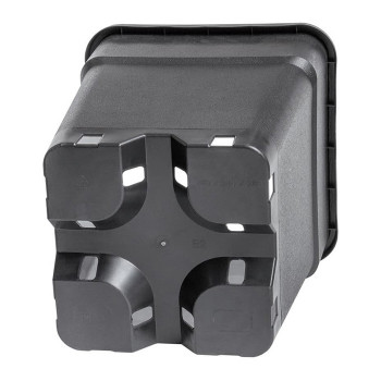 Черна Квадратна Саксия  11L