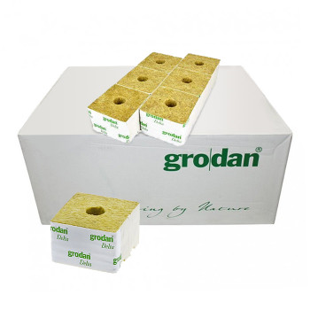 Grodan 10x10x6,5cm, Ø27/35mm кубчета за покълване от каменна вата (216 бр./Кутия)