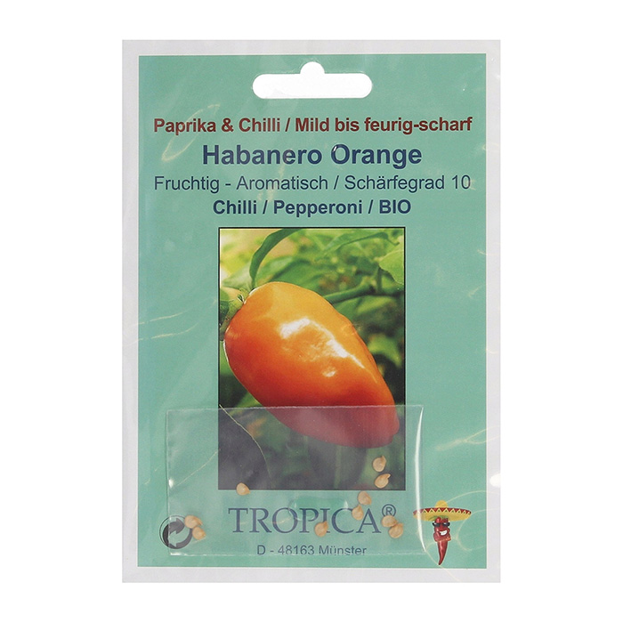 Семена Хабанеро Оранжево Чили (Capsicum chinense)