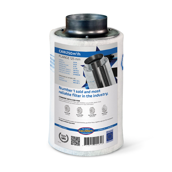Карбонов филтър CAN-Original CAN250M3H, Ø100/125/150/160mm, 250m3/h, 35cm