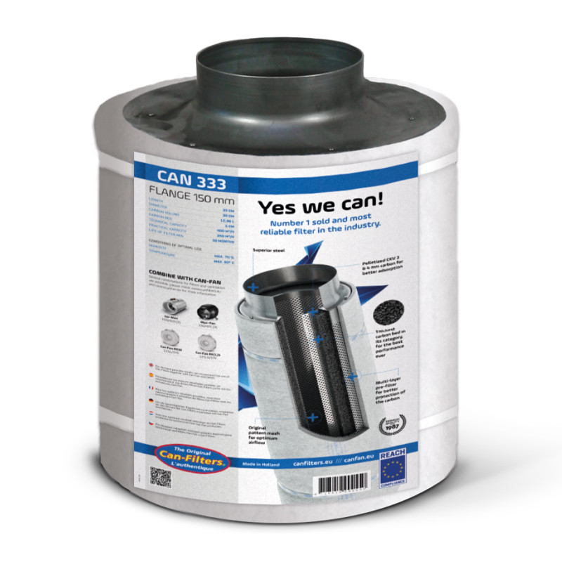 Карбонов филтър CAN-Original CAN333BFT, Ø150/160/200mm, 350m3/h, 33cm