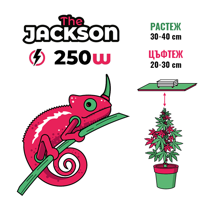LED Лампа за растеж и цъфтеж Grow The Jungle The Jackson V1 250W