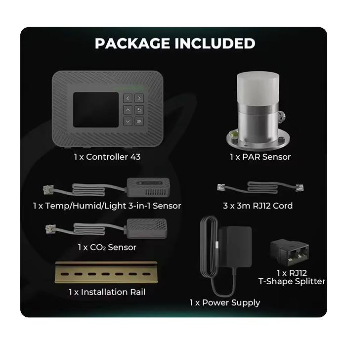 Контролен панел Mars Hydro Controller 43 със Temp., Humidity, Light 3-in-1, PAR, CO2 Сензор