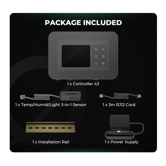 Контролен панел Mars Hydro Controller 43 със Temp., Humidity, Light 3-in-1 Сензор