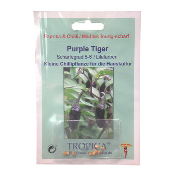 Семена Чили "Пурпурен Тигър" (Capsicum chinense)