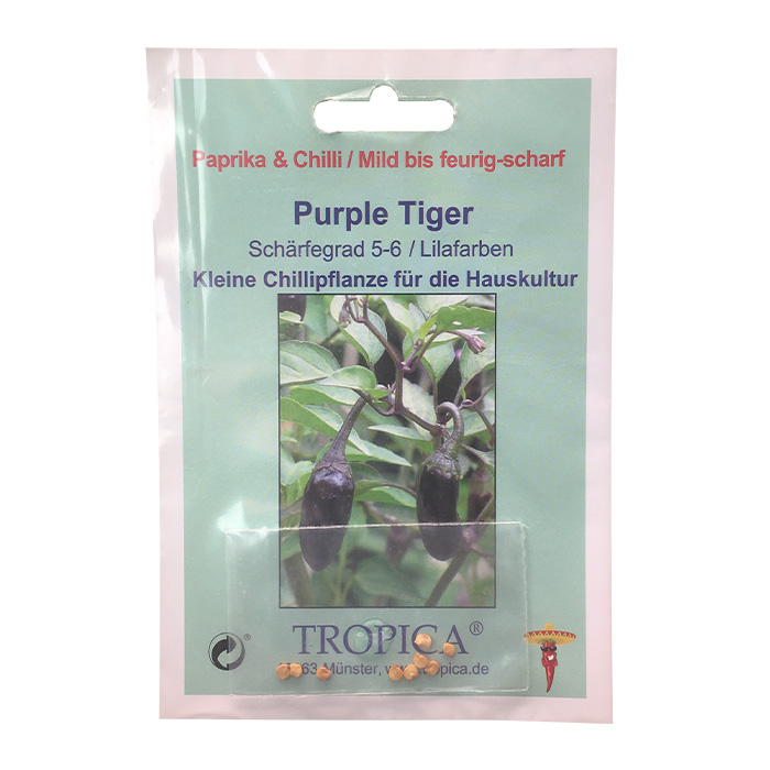Семена Чили "Пурпурен Тигър" (Capsicum chinense)