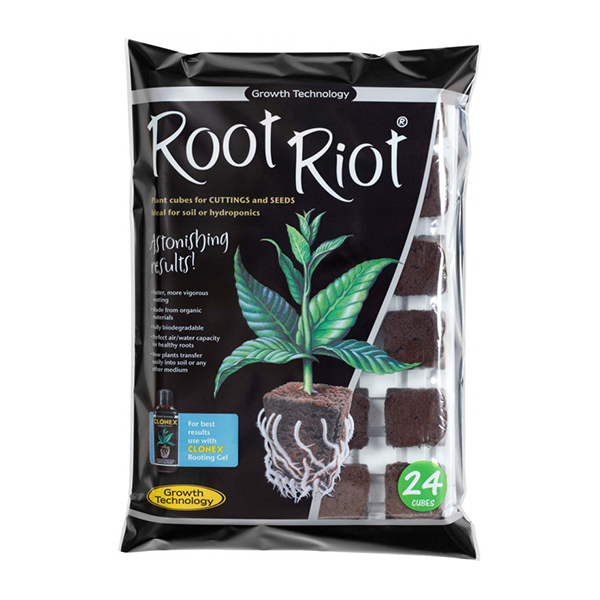 Root Riot 24 бр. Кубчета за покълване  от торф, Тарелка