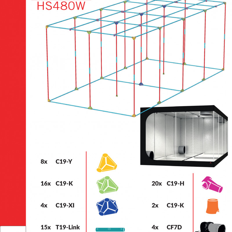 Гроубокс Secret Jardin Hydro Shoot 480W 472x238x200cm