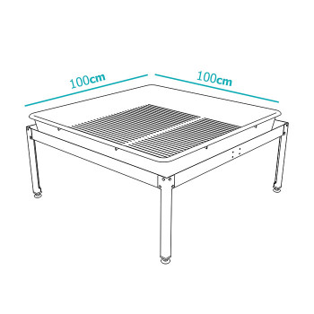 Метална стойка за тава 100x100cm