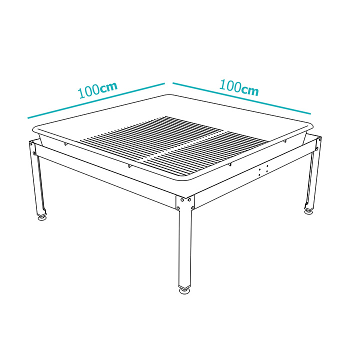 Метална стойка за тава 100x100cm