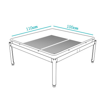 Метална стойка за тава 110x100cm