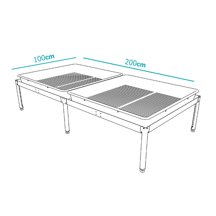 Метална стойка за тава 200x100cm