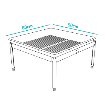 Метална стойка за тава 80x80cm