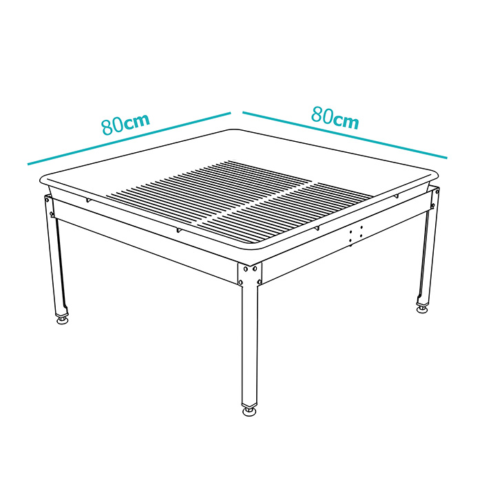 Метална стойка за тава 80x80cm