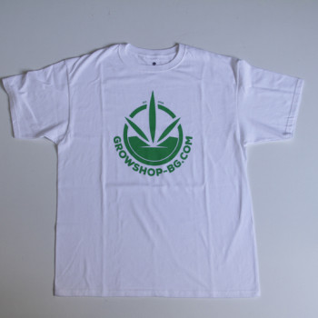 T-Shirt GrowShop-Bg.com Logo White