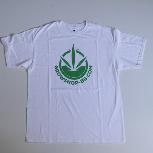 T-Shirt GrowShop-Bg.com Logo White 