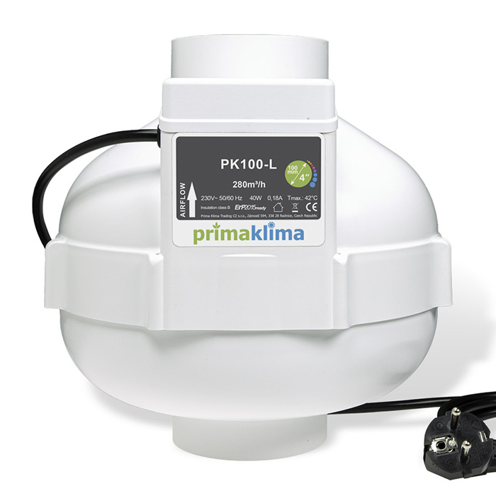 Вентилатор PK100-L Ø100mm 280m3/h