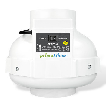Вентилатор PK125-2 2-скоростен Ø125mm -220/400m³/h