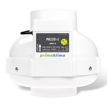 Вентилатор PK125-L Ø125mm 360m³/h