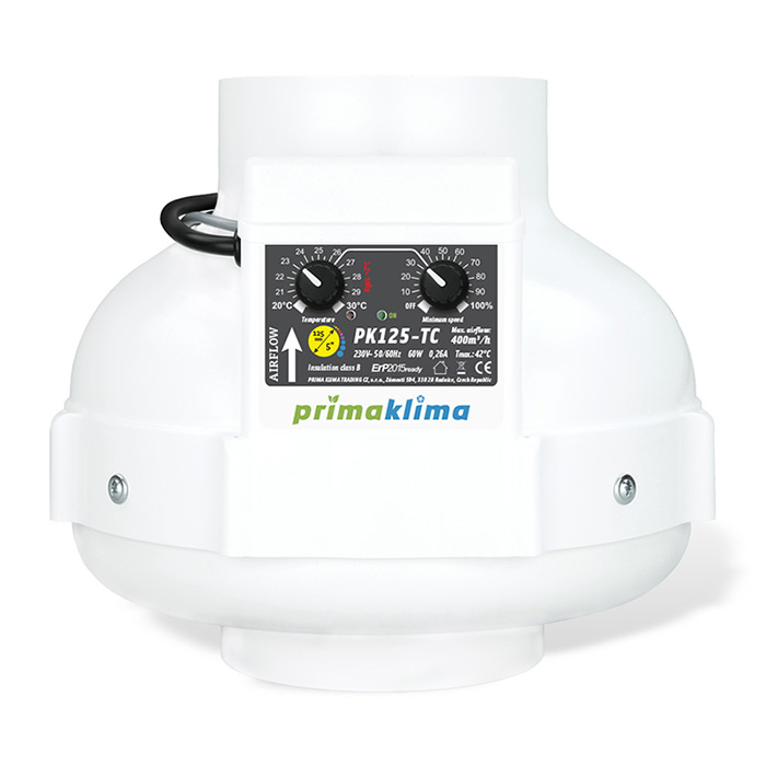 Вентилатор PK125-TC с контролер на темп. 125mm/400m3h
