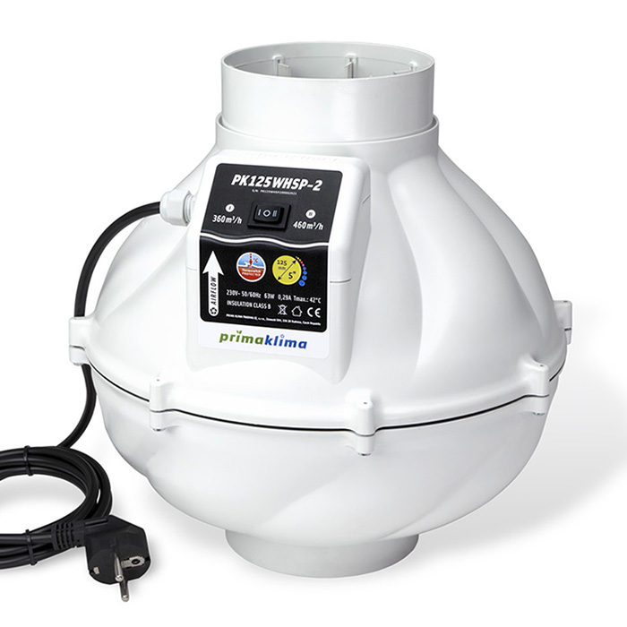 Вентилатор PK125WHSP-2 2-скоростен Ø125mm 460m3/h