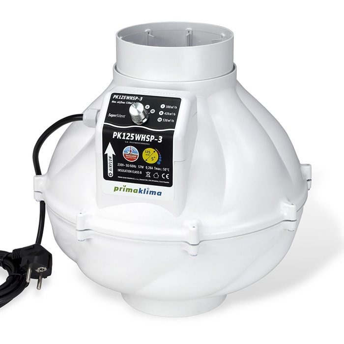 Вентилатор PK125WHSP-3 3-скоростен Ø125mm 530m3/h