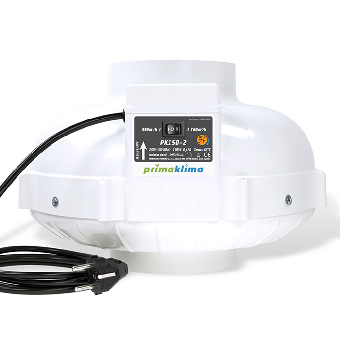 Вентилатор PK150-2 2-скоростен Ø150mm 390/760m3/h