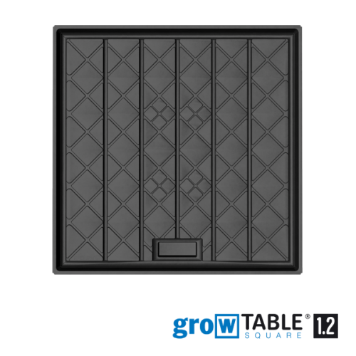 growTABLE square 1.2 – 118 x 118 x 9 + 4 cm