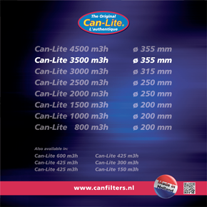 Карбонов филтър CAN-Lite 3500, Ø250/315,355mm, 3500m3/h, 100cm