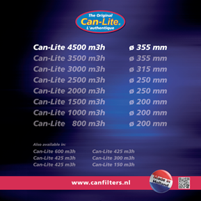 Карбонов филтър CAN-Lite 4500, Ø315/355mm, 4500m3/h, 75cm